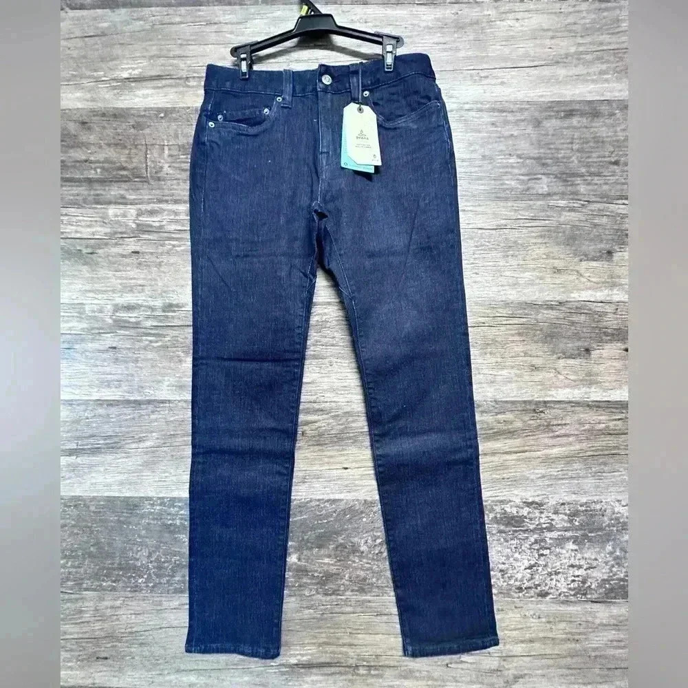 Prana Dark Blue Hillgard Slim Fit Stretch Jeans Mens 30 x 32